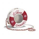 Chanel Red/White Coco Lifesaver Round Bag