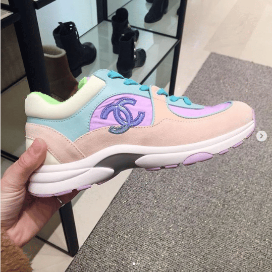 chanel purple sneakers