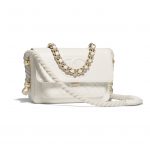 Chanel White En Vogue Flap Bag