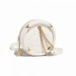 Chanel White En Vogue Small Round Crossbody Bag
