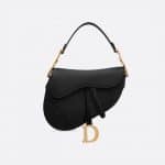 Dior Black Calfskin Saddle Bag