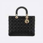 Dior Black Cannage Large Lady Dior Bag