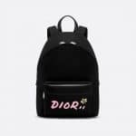 Dior Black/Pink Nylon Dior x Kaws Backpack Bag