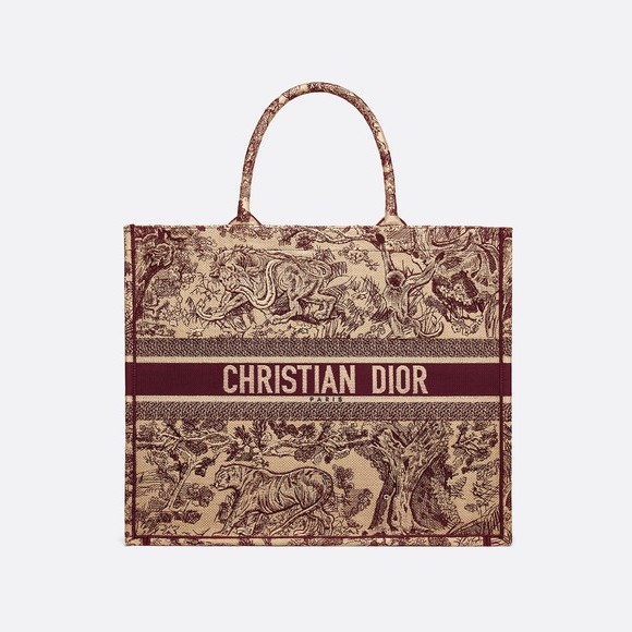Christian Dior Oblique Book Tote Mini Bag Canvas Navy S5475ZRIW