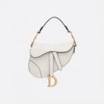 Dior Off-White Calfskin Mini Saddle Bag