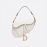 Dior Off-White Calfskin Saddle Bag