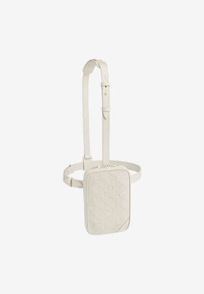 White Louis Vuitton Monogram Taurillon Utility Side Crossbody Bag