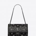 Saint Laurent Black Bandana Fabric Medium Niki Bag