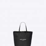 Saint Laurent Black Raffia Teddy Shopping Bag