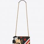 Saint Laurent Black Rock Star Patchwork Medium Sunset Bag