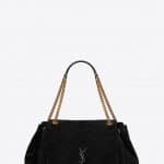 Saint Laurent Black Suede Large Nolita Chain Bag