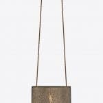 Saint Laurent Gold Metallic Python-Look Small Kate Bag