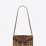 Saint Laurent Leopard Print Ponyskin-Look Cassandra Bag