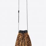 Saint Laurent Leopard Print Ponyskin-Look Talitha Medium Bucket Bag