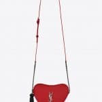 Saint Laurent Red Monogram Mini Heart-Shaped Bag