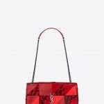 Saint Laurent Red Patchwork Rive Gauche Square Medium Jamie Bag