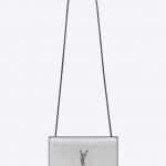 Saint Laurent Silver Iridescent Medium Kate Bag