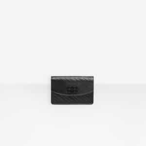 Balenciaga Black BB Wallet On Chain