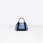 Balenciaga Blue Jeans Coated Denim Navy Cabas XS Bag