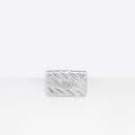 Balenciaga Gris Argent Metallic Effect BB Wallet On Chain