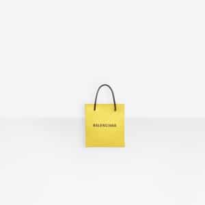 Balenciaga Lemon Yellow Shopping Tote XXS Bag