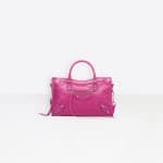 Balenciaga Pink Classic Silver City S Bag