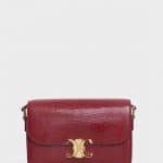 Celine Light Burgundy Lizard Medium Triomphe Bag