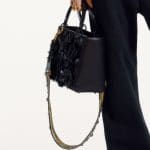 Dior Black Floral Appliques Lady Dior Bag - Pre-Fall 2019