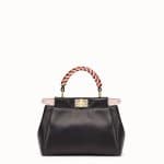 Fendi Black Peekaboo Mini Bag with Braided Handles