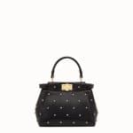 Fendi Black Star Embellished Peekaboo XS Bag