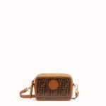 Fendi Brown Canvas FF Pattern Mini Camera Case Bag