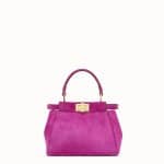 Fendi Fuchsia Pink Suede Peekaboo XS Bag