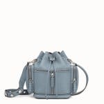 Fendi Light Blue Small Mon Tresor Bucket with Pockets Bag