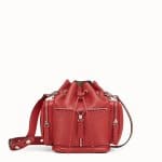 Fendi Red Small Mon Tresor Bucket with Pockets Bag