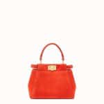 Fendi Red Suede Peekaboo XS Bag