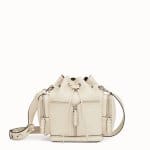 Fendi White Small Mon Tresor Bucket with Pockets Bag