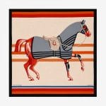 Hermes Cheval A La Couverture Cashmere and Silk Shawl GM