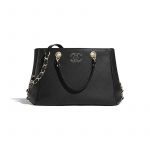 Chanel Black Bullskin Small Shopping Bag