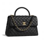 Chanel Black Coco Handle Medium Top Handle Bag