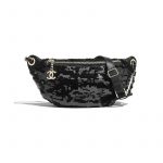 Chanel Black Sequins Waist Bag