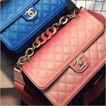 Chanel Blue and Coral Sunset By The Sea Flap Bags
