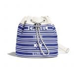 Chanel Blue:White Venise Biarritz Drawstring Bag