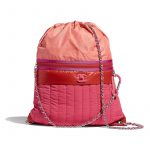 Chanel Coral Nylon Backpack Bag