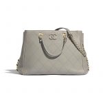 Chanel Gray Bullskin Shopping Bag