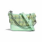 Chanel Green Tweed:Calfskin Gabrielle Small Hobo Bag