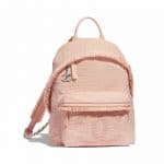 Chanel Light Pink Mixed Fibers Backpack Bag