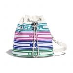 Chanel Multicolor:White Venise Biarritz Drawstring Bag