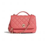 Chanel Pink Business Affinity Small Top Handle Bag
