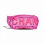 Chanel Pink Embossed Nylon Waist Bag