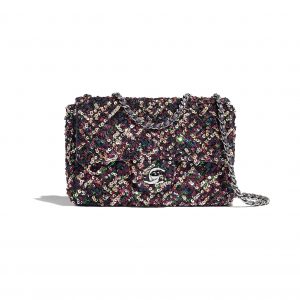 chanel pink sequin bolsa